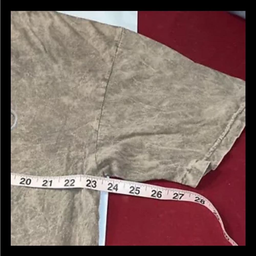 Levi’s gray TAN T-shirt men’s XL gothic emo Wings tribal leather look, burnout - Picture 4 of 12
